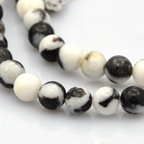Zebra Jasper Round 6mm